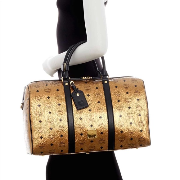 NWT MCM Metallic Gold Weekender STUNNING - Picture 2 of 6